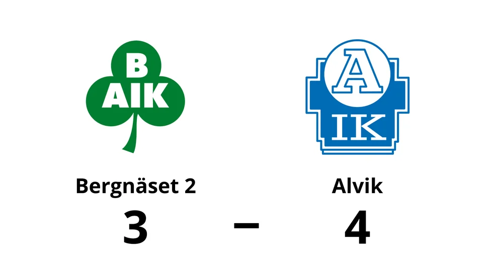 Bergnäsets AIK 2 förlorade mot Alviks IK