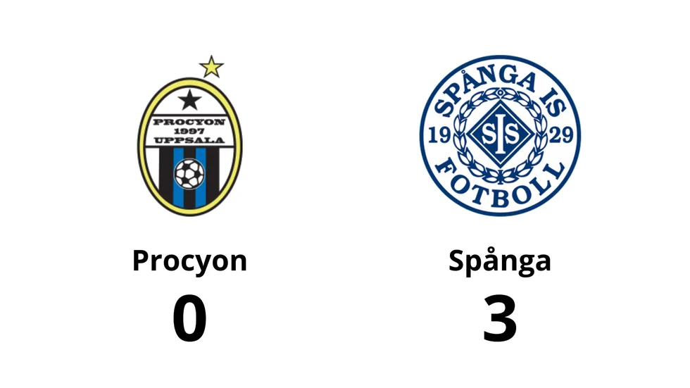 Procyon BK förlorade mot Spånga IS FK