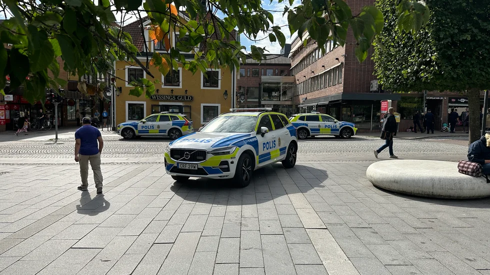 Polisinsats på Storgatan