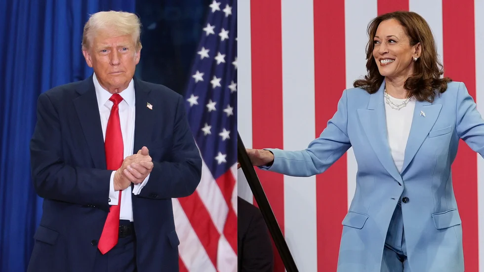 Republikanernas Donald Trump och Demokraternas Kamala Harris.