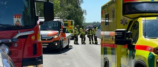 Singelolycka utanför Enköping – person förd till sjukhus