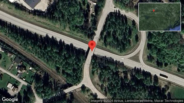 Stopp på väg 56 på grund av trafikolycka med en lastbil och en personbil