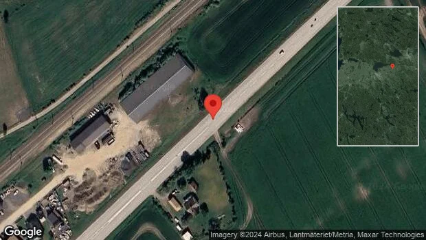 Stopp på väg 796 efter singelolycka