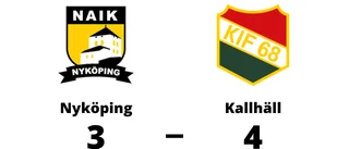 Förlust för Nyköping i toppmötet med Kallhäll