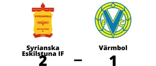 Syrianska Eskilstuna IF avgjorde mot Värmbol efter paus