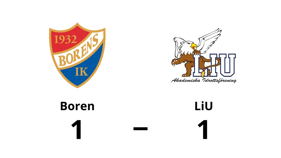 Borens IK spelade lika mot LiU AIF FK