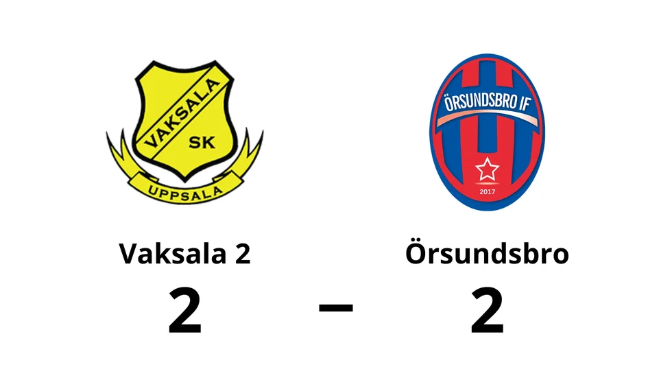 Vaksala SK 2 spelade lika mot Örsundsbro IF