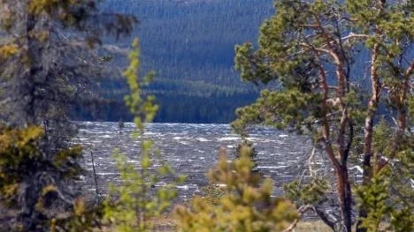 Det är sällan sjön Allejaure lyser vit av skummande vågor. Men i lördags hände det.