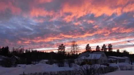 En kvällsbild från Älvsbyn.