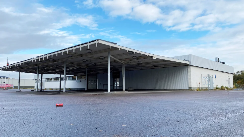Där det tidigare låg en bemannad OK Q8-station vill nu Lidl bygga en butik.