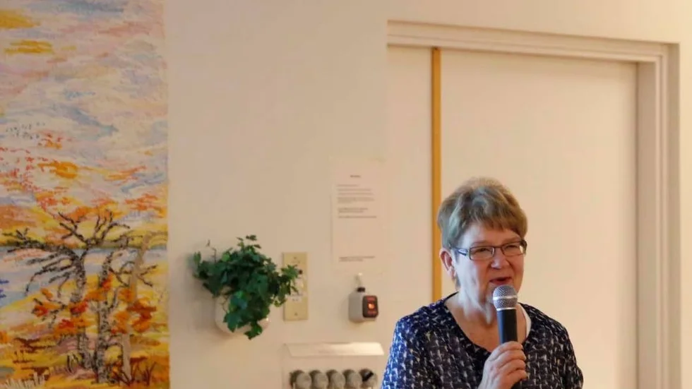 Ordföranden Carin Blom.
