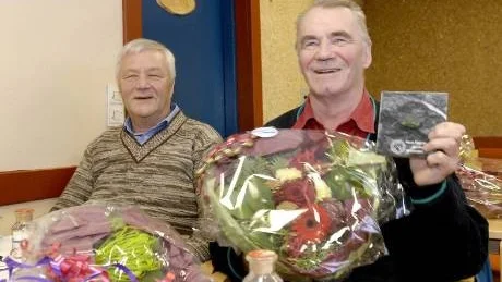 stora vinnare. 1:a-pristagarna i Mineraljakten 2007, Norrbottens län, från vänster Per Krekula, Tärendö, och Vesa Hiltunen, Junosuando. Vesa vann även 4:e pris.Foto: Göran Westerlund, Nyheter