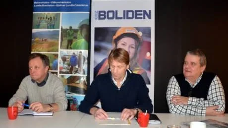 BOLIDENPROFILERAT GYMNASIUM. I fredags presenterade Lappland kommunalförbunds gymnasium en ny profilutbilning kopplat till teknikprogrammen i samverkan med Boliden. Från vänster Roger Isaksson, samordnare och lärare, Lars Gabrielsson, ansvarig rektor och Lage Fagerlönn, personalchef vid Bolidens Aitikgruva.