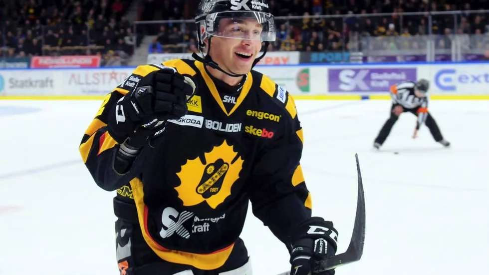 Målskytt. Adam Pettersson gjorde två mål när Skellefteå vann över HV71. (Arkivbild)
