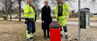 Här byts stans fulaste papperskorg ut mot en ny: "Lite fånigt, men det här ställer jag upp på"