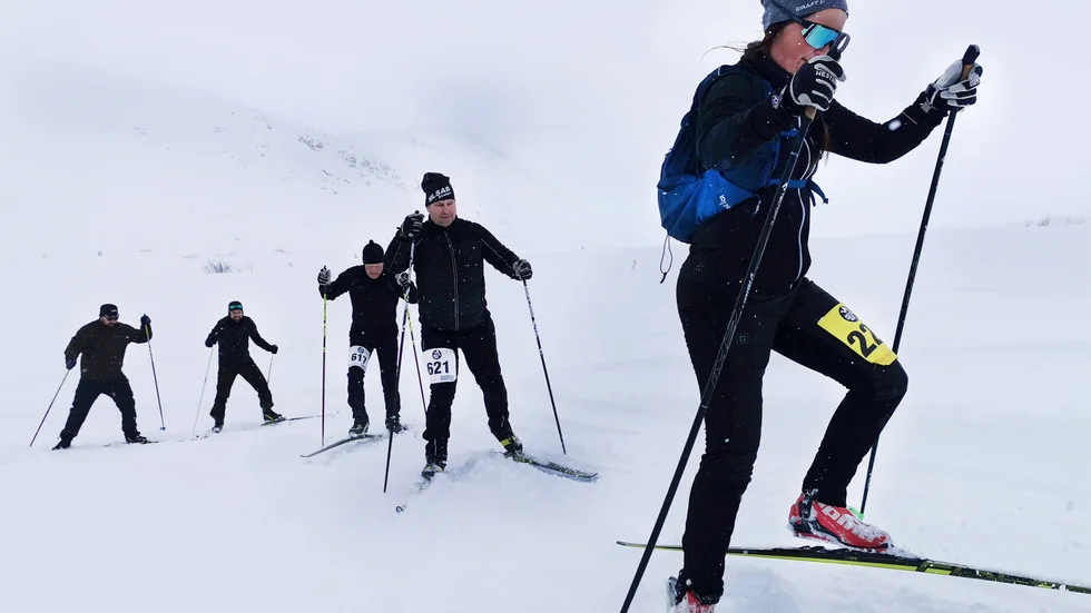 Ida Åhman, Piteå, var en av deltagarna i premiären av Arctic Circle Race Ski som blev en rejäl utmaning för de 17 deltagare som kommit till start.