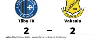 Vaksala i ledning i halvtid - men tappade segern mot Täby FK