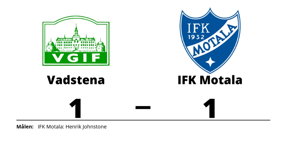 Vadstena GIF spelade lika mot IFK Motala FK