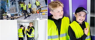Här får eleverna en första skymt av nya Hertsöskolan • Får gå i moduler efter mögelskador • Eleven: "Här ryms inte min mopedjhälm"