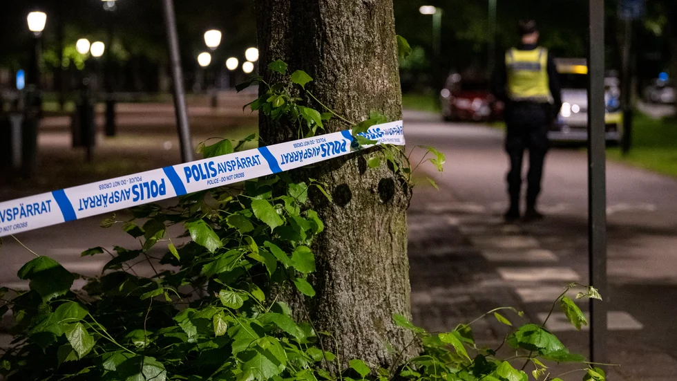 En man i 25-årsåldern vårdas på sjukhus efter ett misstänkt brott vid en park i Malmö.