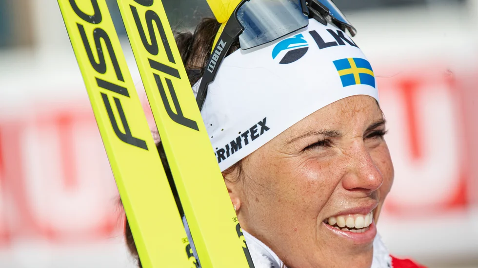 Charlotte Kalla gjorde sitt sista skidlopp under SM i Piteå i våras. Arkivbild.