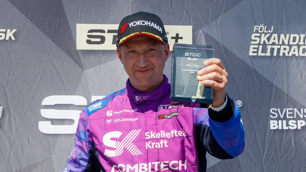 Robert Dahlgren vann alla tre STCC-loppen på Ring Knutstorp. Arkivbild.