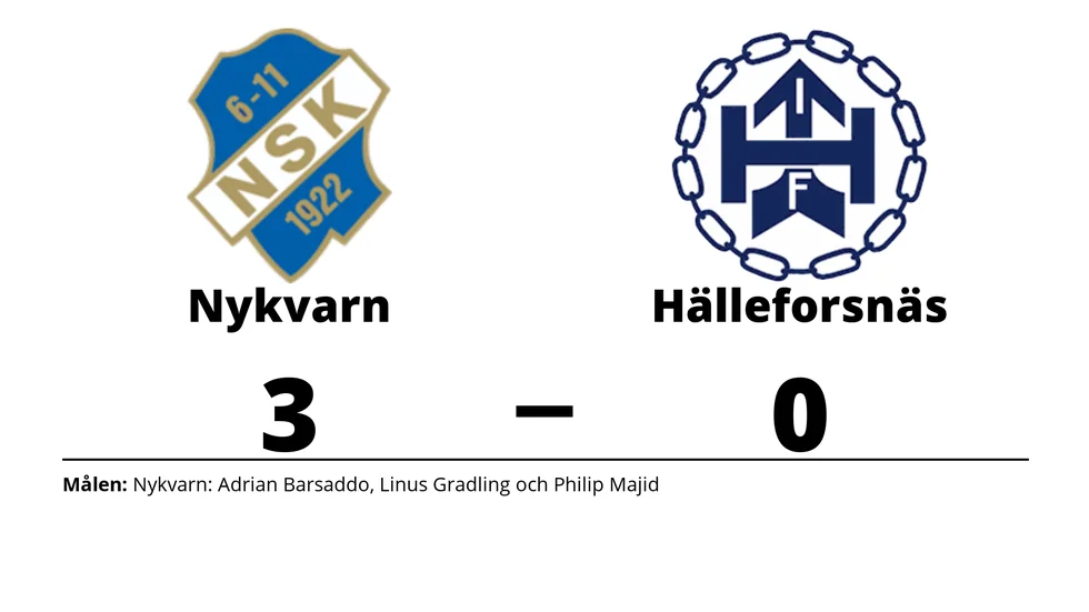 Nykvarns SK vann mot Hälleforsnäs IF