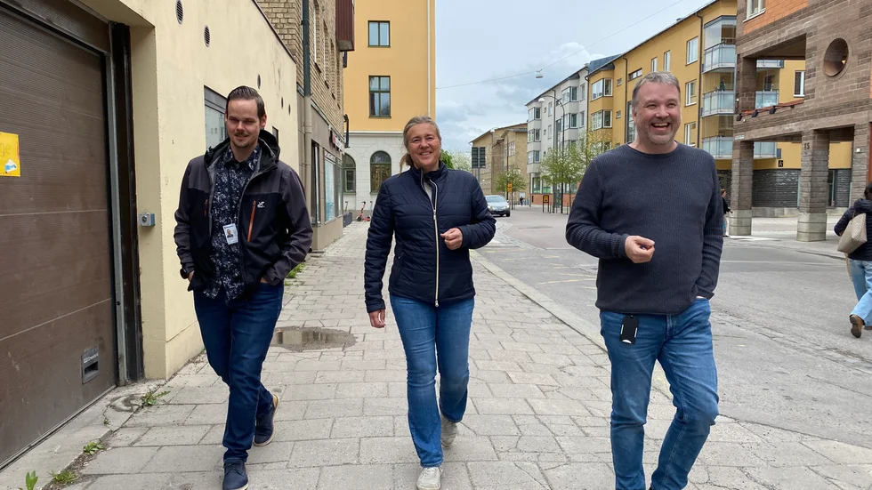 De tre musketörerna, eller inspektörerna? Robert Koivunen, Anna Malmqvist Hed och Robert Janeling agerar alkoholhandläggare på kommunen. 