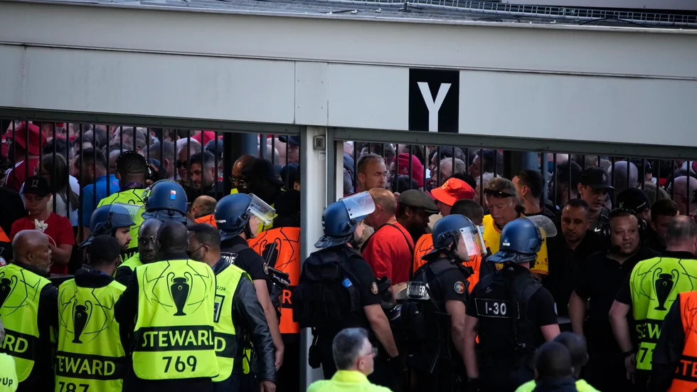 Polisen kritiserades efter Champions League-finalen i Paris. Arkivbild.