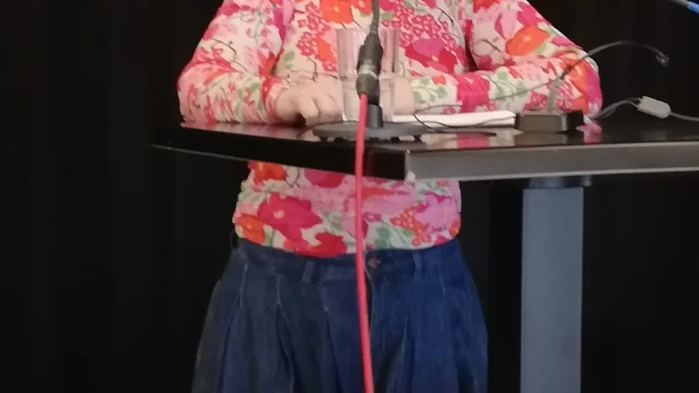 Riksdagsledamot Hannah Bergstedt talade i Jokkmokk.