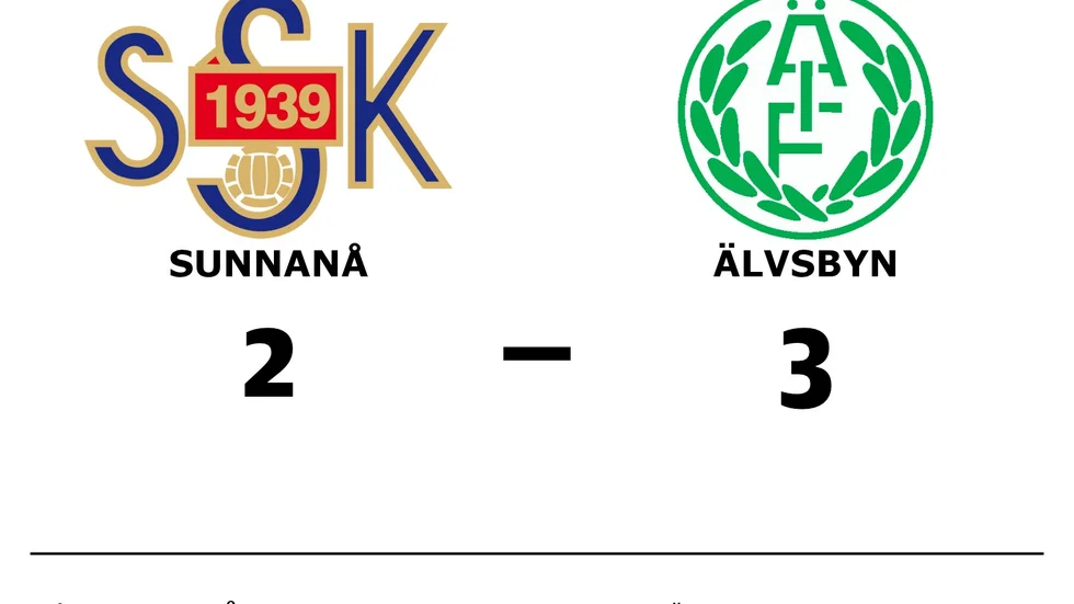 Sunnanå SK 2 förlorade mot Älvsby IF