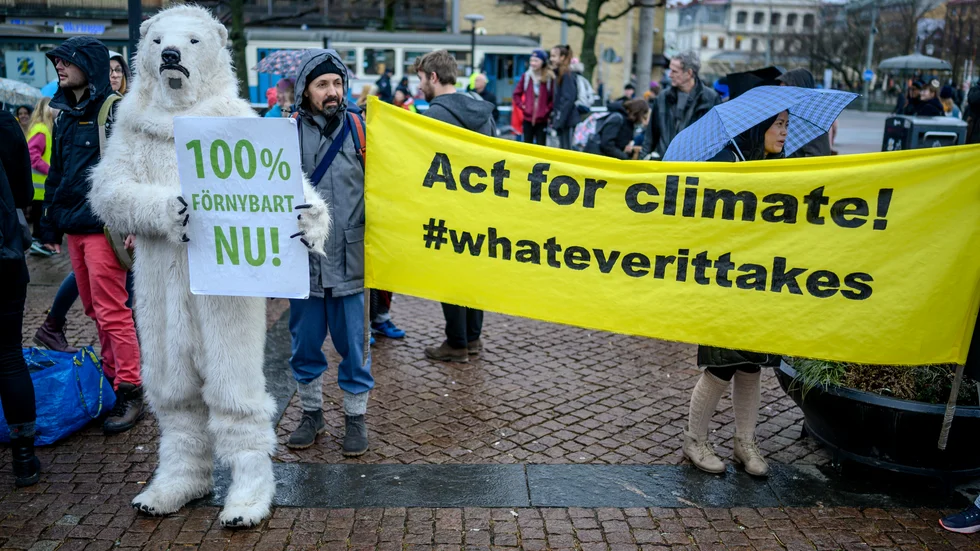 Strejk för klimatet i Göteborg.