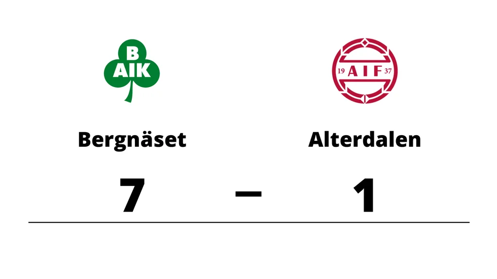 Bergnäsets AIK 3 vann mot Alterdalens IF