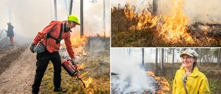 Här sätter de eld på 20 hektar mark och skog • Se brända skogen på Sandön • ”Det är historiskt, och känns episkt”