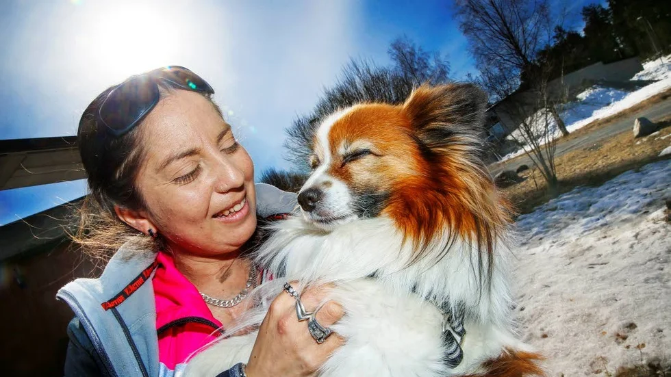 Praktikant. Isabella Röger med sin första hund Felix. (Arkivbild)