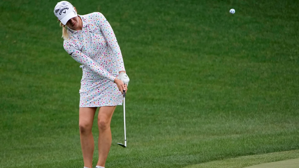 Madelene Sagström är klar för kvartsfinal i LPGA-tourens stjärnspäckade matchspelstävling i Las Vegas.