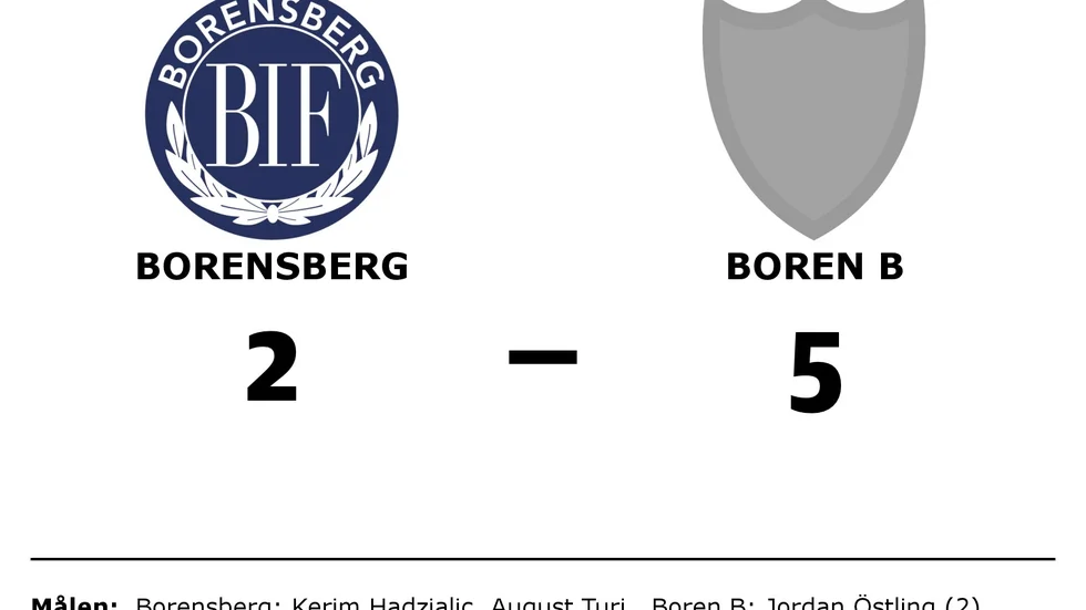 Borensbergs IF förlorade mot Borens IK B