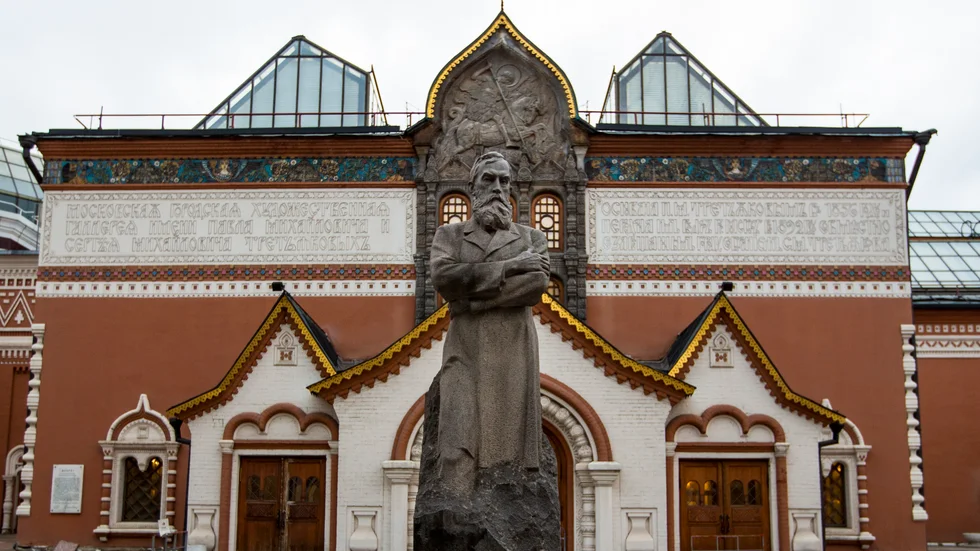 Tretjakovgalleriet, i Moskva, är ett av de museer vars konstföremål beslagtagits av finska tullen. Arkivbild.