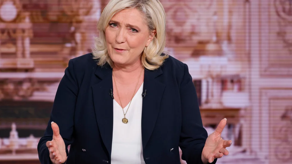 Franska högerextrema presidentkandidaten Marine Le Pen. Arkivbild.