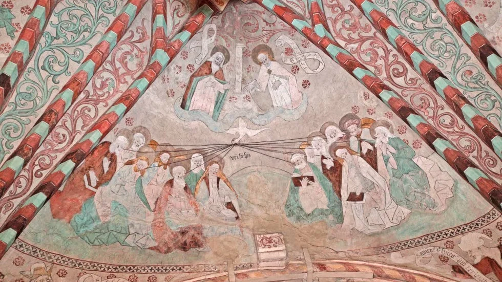 Albertus Pictors målningar finns att beskåda i Härnevi kyrka.