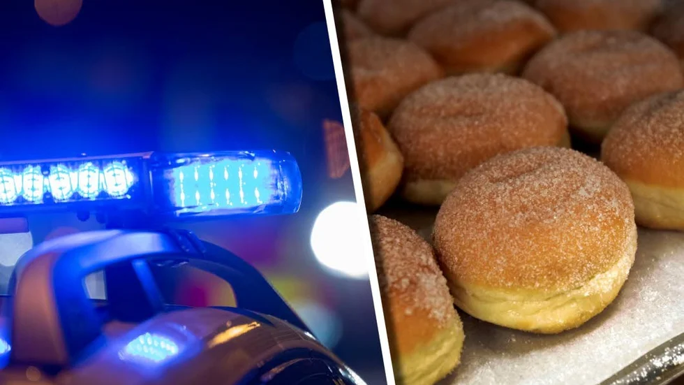 En man avlägsnades från McDonalds under fredagsmorgonen efter att han skrikit på personalen och tagit en munk.