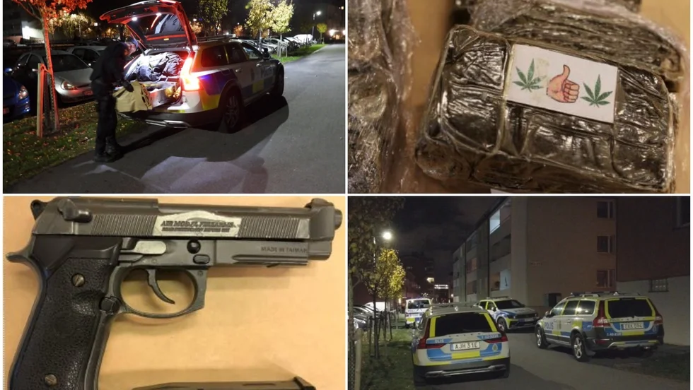 Mängder av narkotika, samt en pistol, hittades vid tillslaget i Hageby förra hösten.