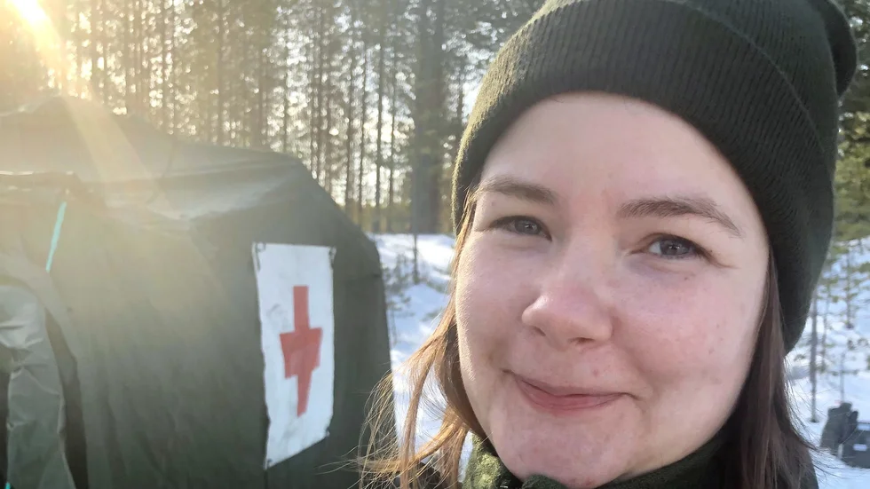 "Vi har en fantastisk gemenskap, vi är ett härligt gäng, både i vårt kompani som är det 111:e men även inom bataljonen. Vi har våra "vanliga" familjer och så den här gröna familjen" säger Therese Bergström.