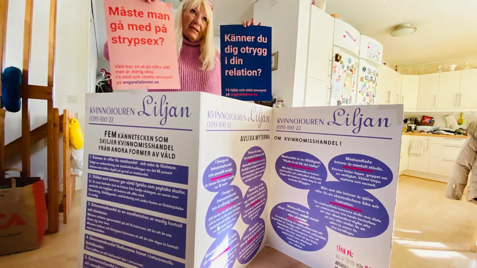 Kvinnojouren Liljan kommer att stå på Högbergsskolan med skärm och affischer för att fira Kvinnodagen, enligt Barbro Wiklund, ordförande. 