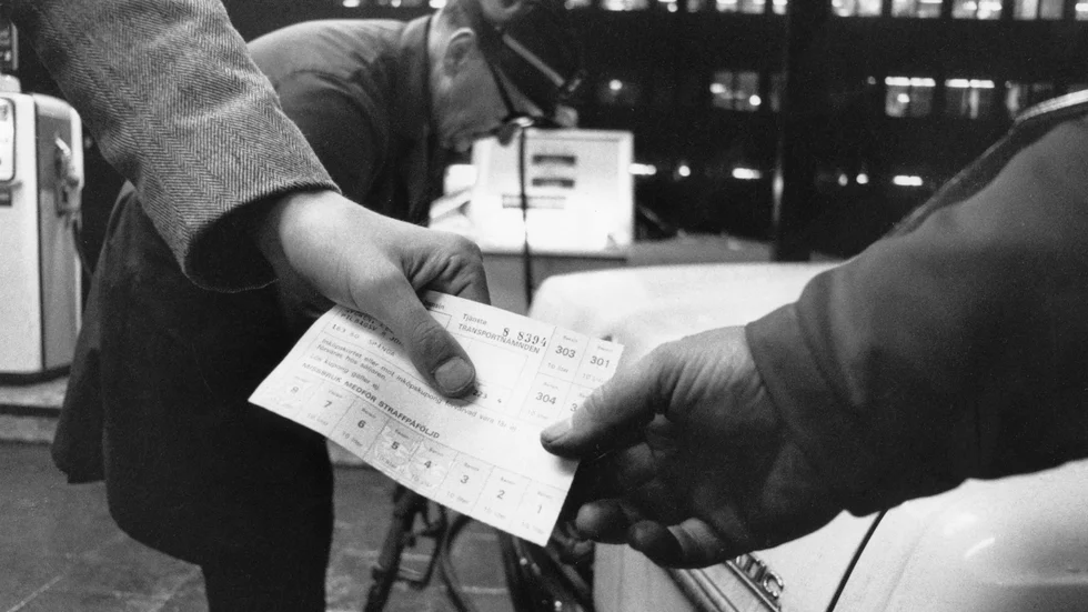 Bensinransonering under oljekrisen 1974