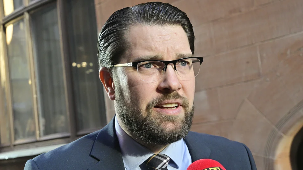 Sverigedemokraternas partiledare Jimmie Åkesson vill se ett stopp för all asylrelaterad migration utom för ukrainska medborgare. Arkivbild.