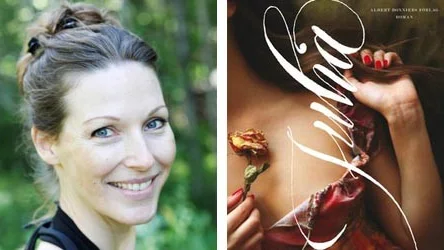 Författaren Anne Fortier och omslaget till boken Julia.