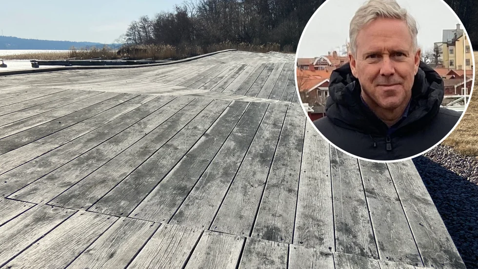 Stadsmiljö- och servicechefen Anders Ekman har varit på plats och bevittnat skadorna på bryggdäcket vid Mariehovsviken, även kallat Tredje backe. "Kommunen får ta på sig kostnaden", konstaterar han.