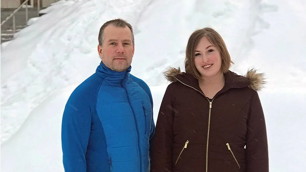 Niklas Gustafsson, vd på Blikk, tillsammans med Annika Andersen.