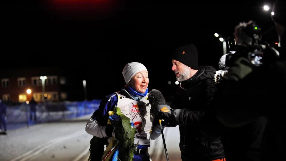 Nina Lintzén var nöjd efter loppet som hon vann för andra gången. I år trots en annorlunda uppladdning.